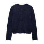Damen Strickjacke mit schimmernden Knöpfen und Taschen R&B