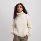 Damen feiner Rollkragenpullover aus weichem Strick R&B