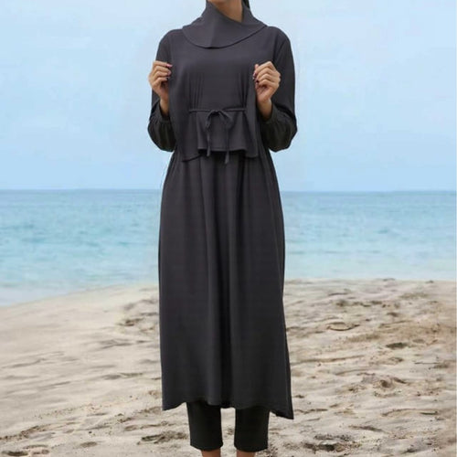 Damen modischer und eleganter Strandanzug mit begleitetem Kopftuch R&B