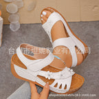 Damen Wedge-Sandalen mit floralem Akzent und komfortabler Fußbettung R&B