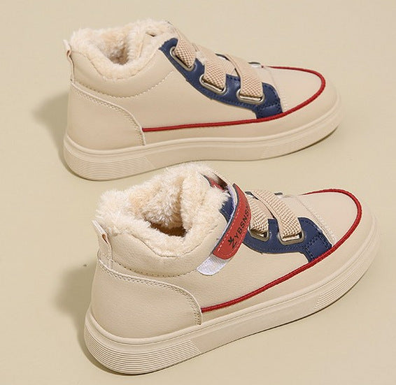 Damen Sportliche Warmgefütterte Sneaker mit praktischem Klettverschluss und robustem Sohlenprofil R&B