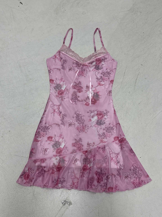 Damen verführerisches Nachthemd mit romantischen Spitzenakzenten und floralem Design R&B