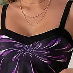 Damen Strandkleid mit modischem A-Linien-Schnitt und verstellbaren Trägern R&B