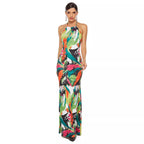 Damen Maxikleid mit aufregendem Farbdesign R&B