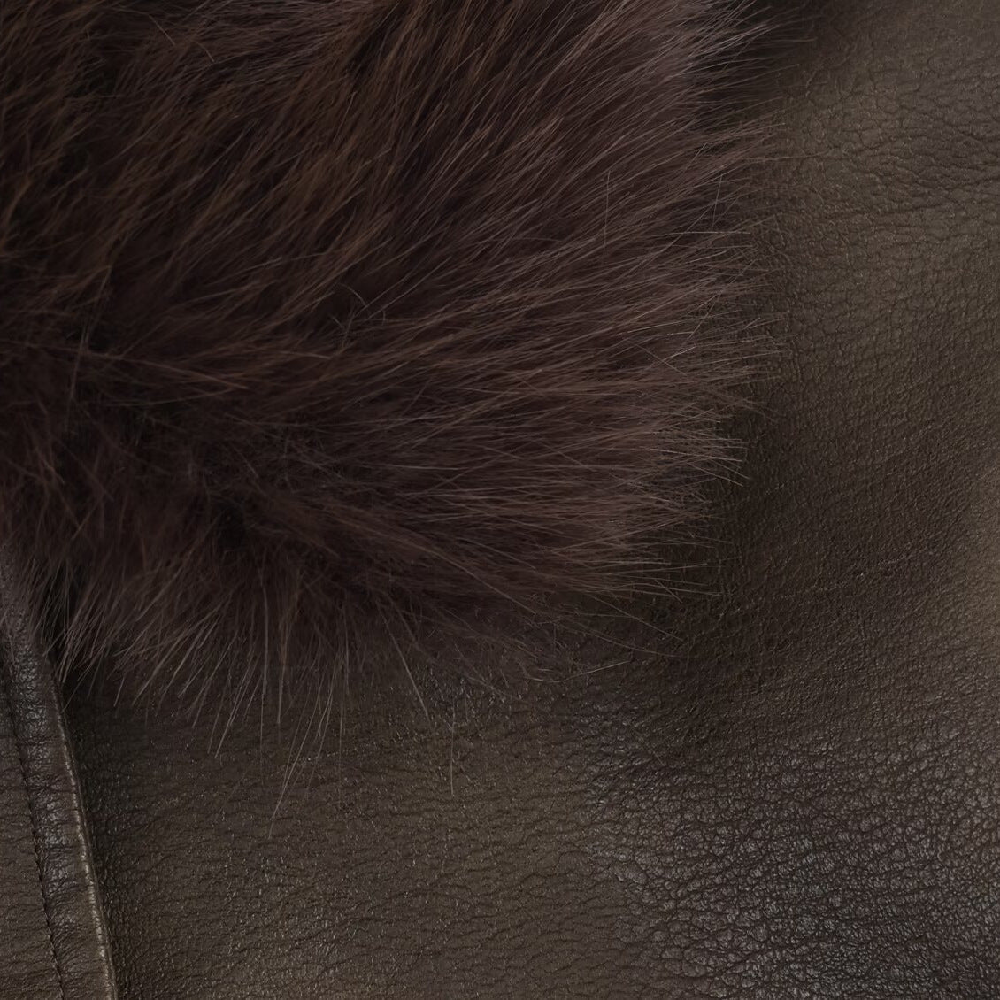 Damen Kunstlederjacke mit abnehmbarer Kunstfellkragen und praktischen Taschen R&B