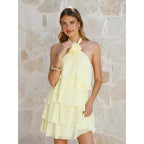 Damen Sommerliches Wickelkleid mit schönen Rüschendetails R&B
