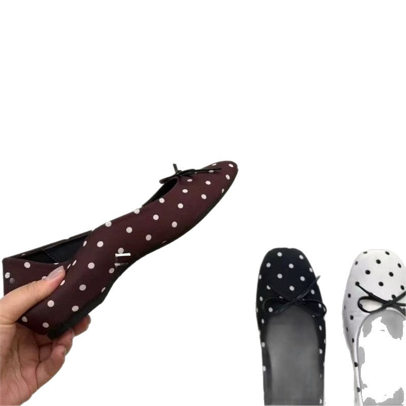 Damen Ballerinas mit verspielt gepunktetem Design und zarter Schleifenverzierung R&B