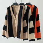 R&B | Gestreifter Strick Strickjacke