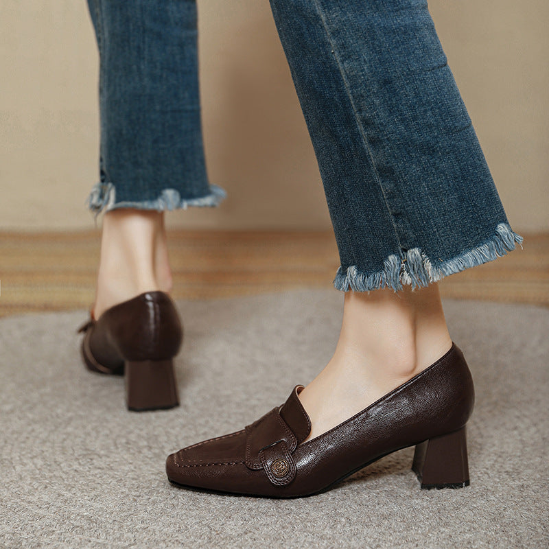Damen elegante Sling-Pumps mit stilvollem Design und komfortablem Blockabsatz R&B