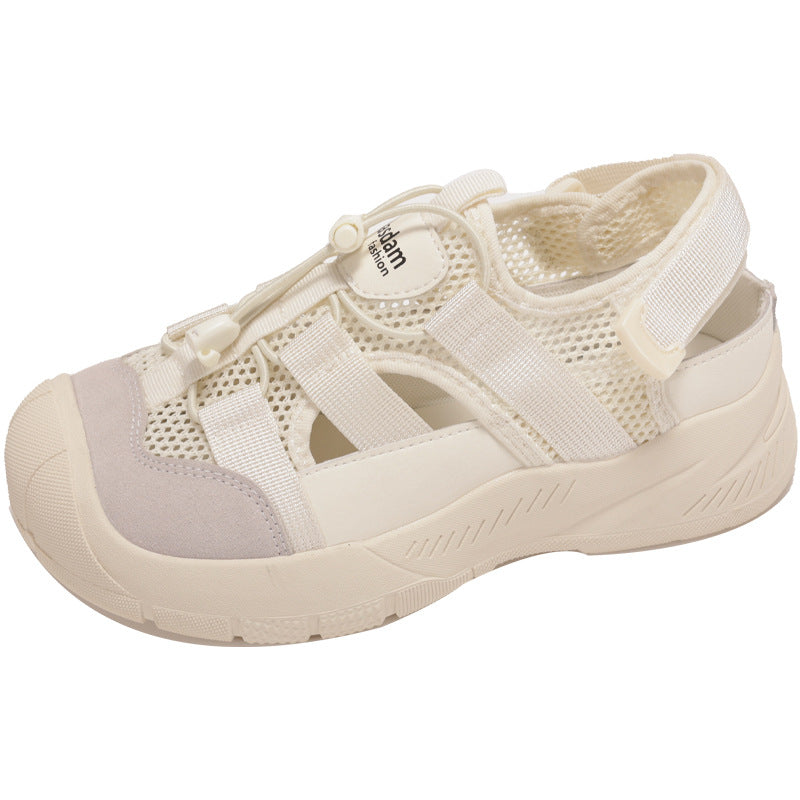 Damen Sportliche Sandalen mit atmungsaktiver Oberfläche und elastischem Schnürsystem R&B