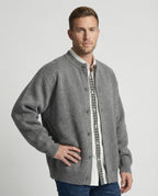 Retro Strickjacke im Lagenlook mit Karomuster für Damen und Herren
