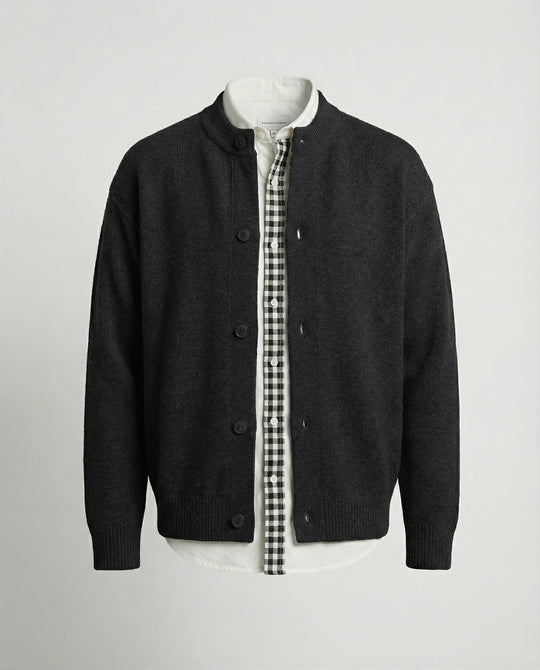 Retro Strickjacke im Lagenlook mit Karomuster für Damen und Herren
