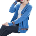 Damen Strickjacke mit kunstvollen Stickdetails und Knopfverschluss R&B