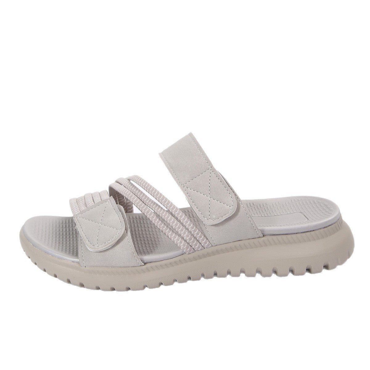 Damen bequeme Slipper mit verstellbarem Riemendesign und rutschfester Sohle R&B