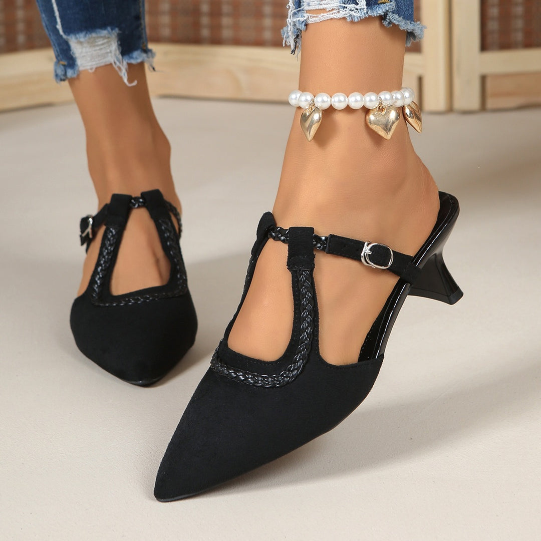 Damen elegante Slingback-Pumps mit Animal-Print und modischem Absatz R&B