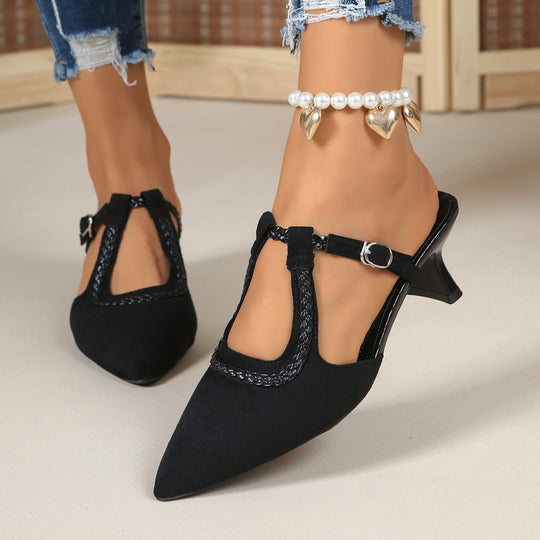 Damen elegante Slingback-Pumps mit Animal-Print und modischem Absatz R&B
