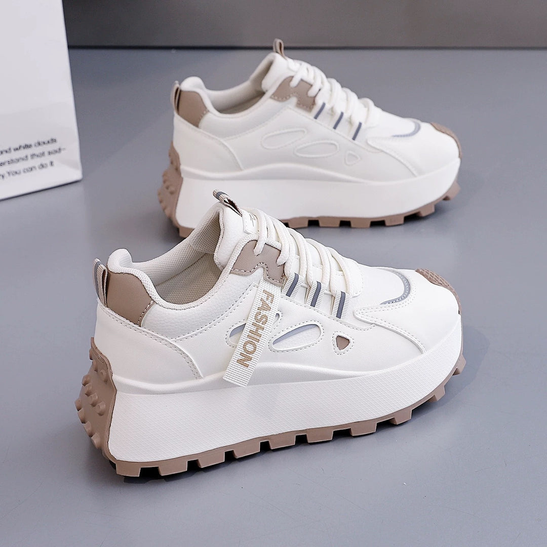 Damen Bequeme Chunky Sneakers mit rutschfester Laufsohle R&B
