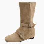 Damen Stiefeletten mit flexiblem Knöchelrisiko und stylischem Schnallenverschluss R&B