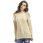 Damen Sweatshirt mit Off-Shoulder Design und bequemer Passform R&B