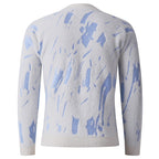 Damen modischer Stehkragenpullover mit einzigartigem Strukturdesign und grafischen Akzenten
