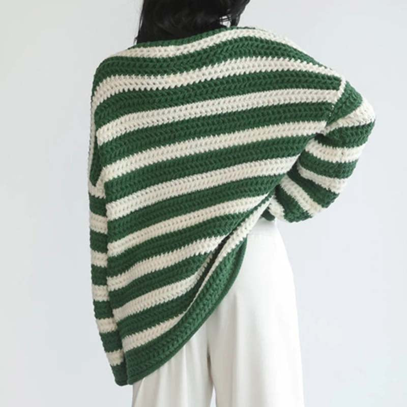 R&B | Gestreifter Strickpullover Mit Sanften Farben