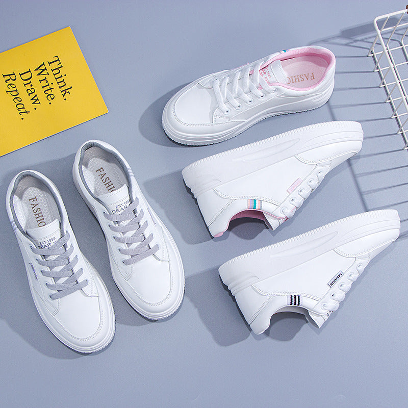 Damen Bequeme sportliche Sneakers mit dicker Plattformsohle R&B