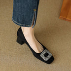 Damen elegante Pumps mit funkelndem Kristall-Akzent