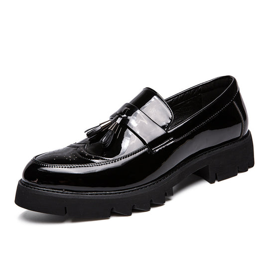 Damen Elegante und modische Mokassins mit Quasten und glänzendem Obermaterial R&B