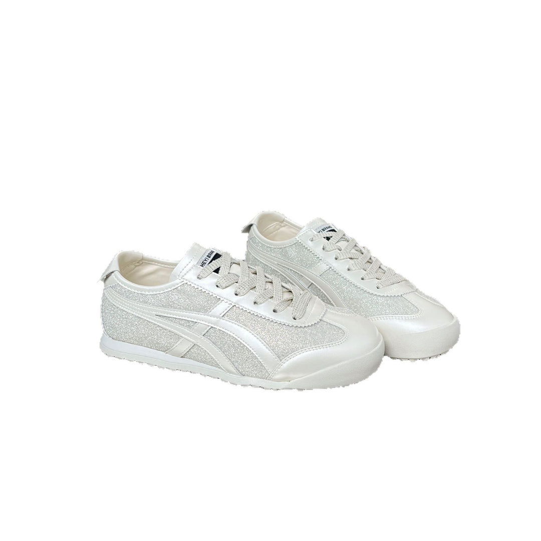 Damen Sportliche Sneakers mit glitzerndem Obermaterial und rutschfester Sohle R&B