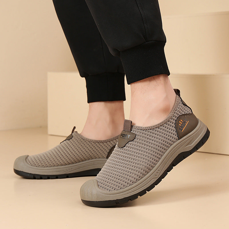 Damen Sportliche Slip-On Freizeitschuhe mit atmungsaktiver Struktur R&B