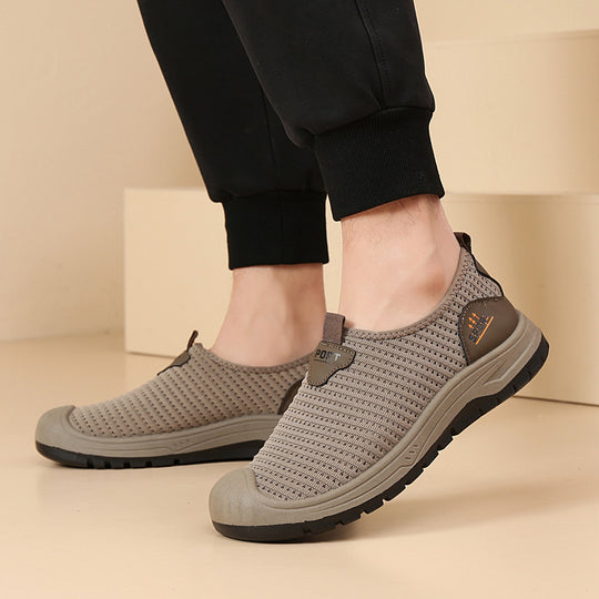 Damen Sportliche Slip-On Freizeitschuhe mit atmungsaktiver Struktur R&B