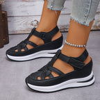 Damen Atmungsaktive Keilsandalen mit verstellbaren Riemen R&B
