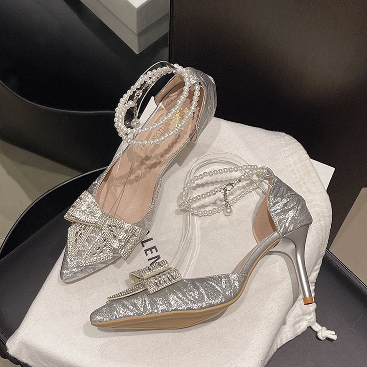 Damen Pumps mit Zierbogen und Perlendetail R&B