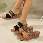 Damen Wedge-Pantoletten mit raffiniertem Riemen-Design R&B