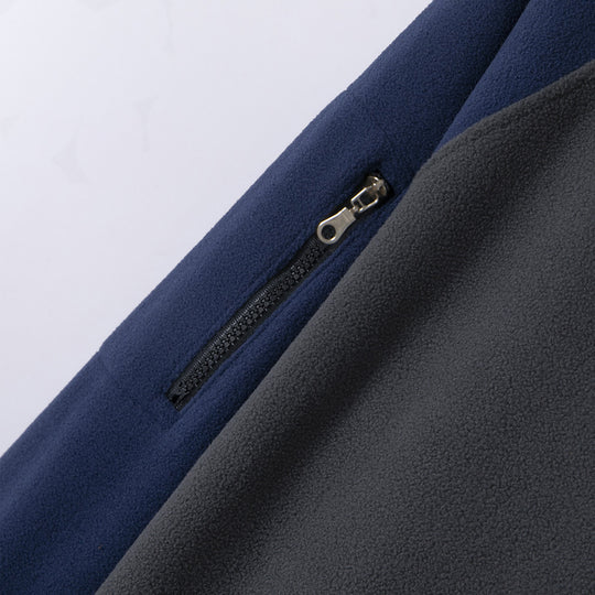 Herren funktionale Fleecejacke mit Stehkragen und Reißverschluss R&B