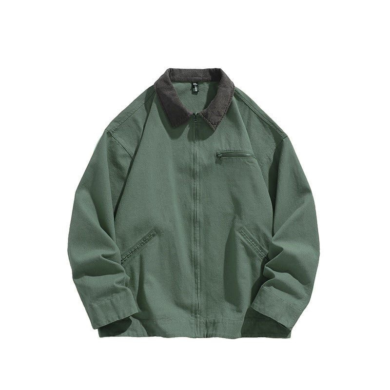 Herren lässige Übergangsjacke mit robustem Stehkragen R&B