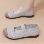 Damen Bequeme Ballerinas mit flexiblem Gummiband und atmungsaktivem Obermaterial R&B