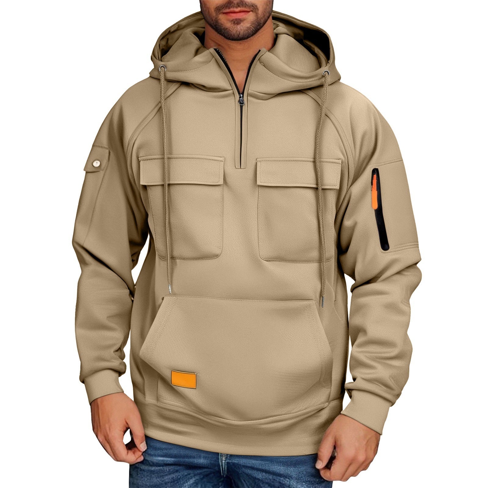 Herren Alltags-Hoodie mit praktischen Taschen R&B