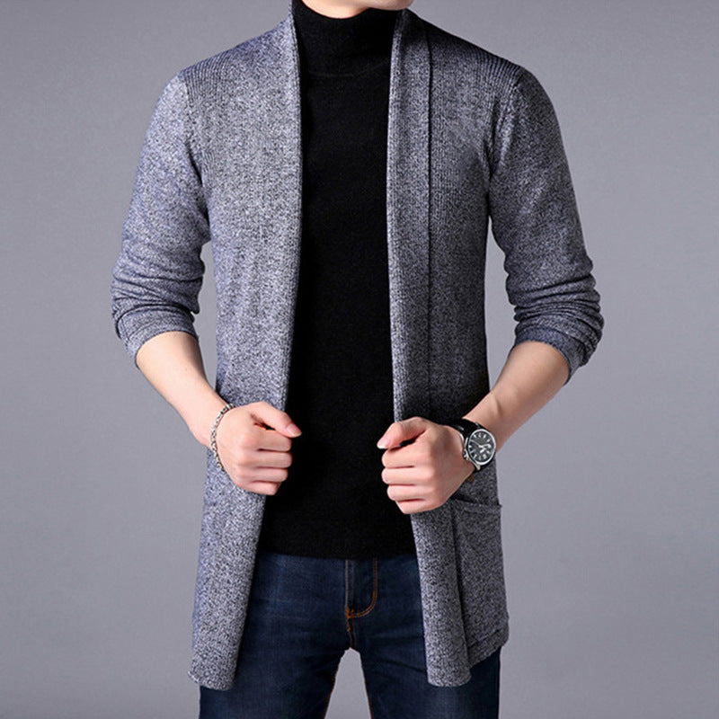 Herren Strickjacke mit offenem Schnitt und praktischem Taschen R&B
