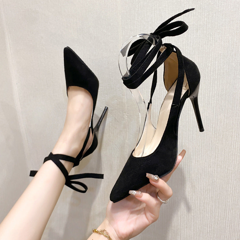 Damen elegante Pumps mit Schnürung und modischem Cut-Out-Design R&B