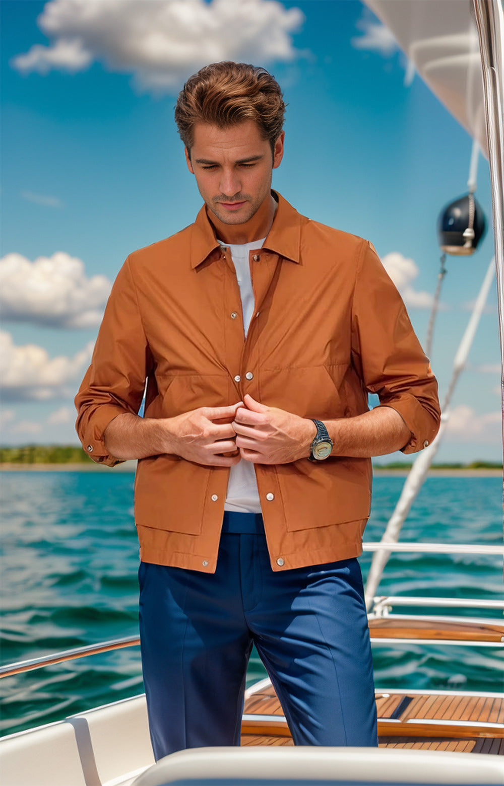 Herren leichte Outdoor-Jacke R&B