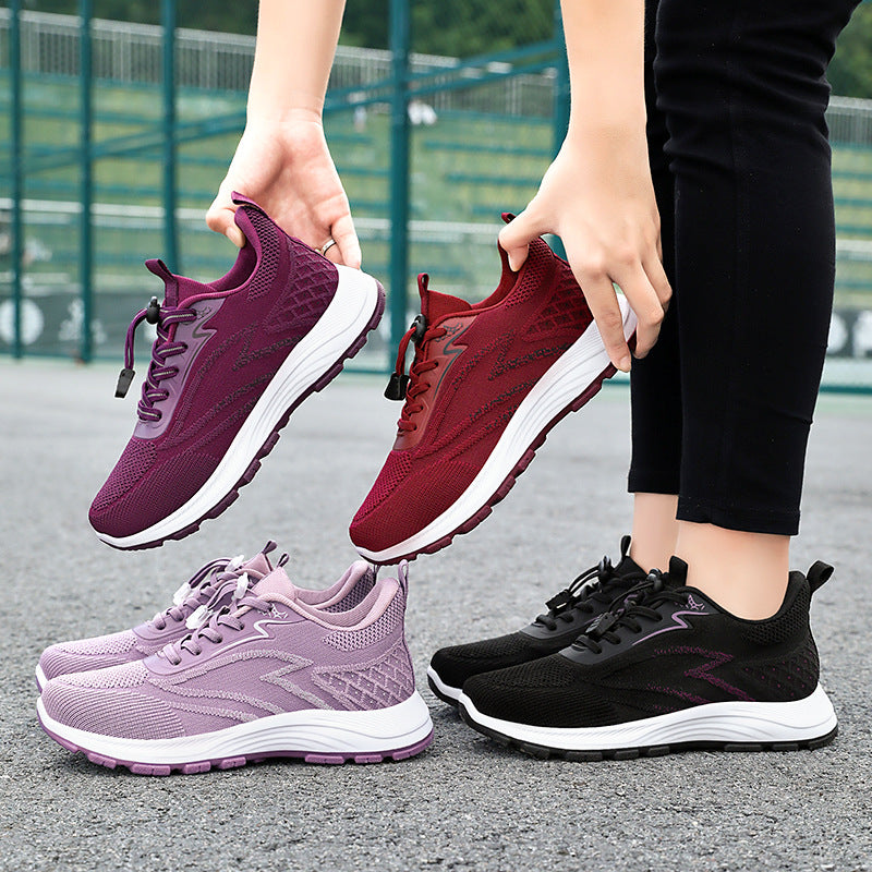 Damen Leichte und atmungsaktive Sport-Sneakers mit elastischem Obermaterial R&B