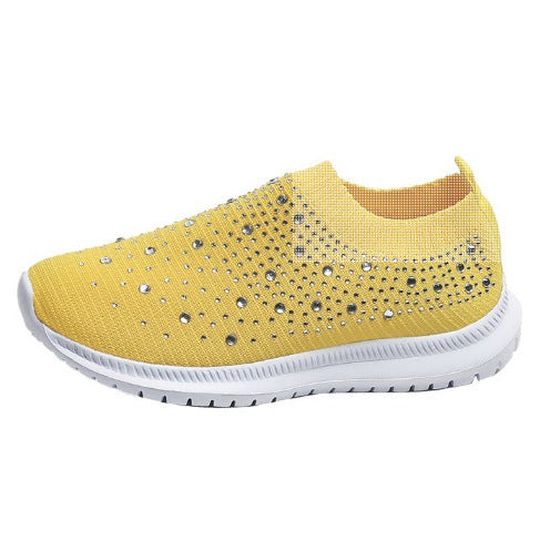 Damen Glitzernde Slip-On Sneaker mit atmungsaktivem Obermaterial und rutschfester Sohle R&B
