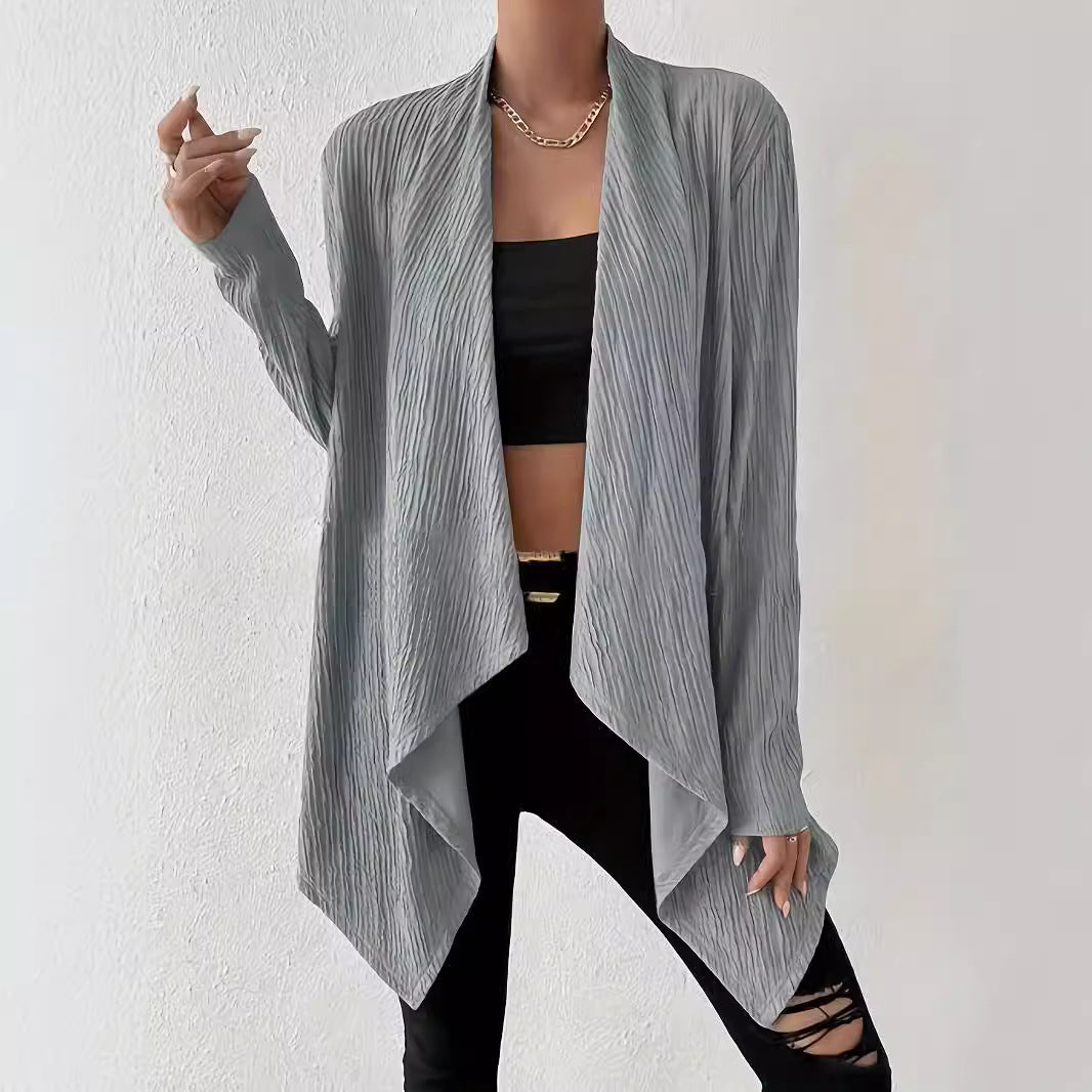 Damen Lässige Strickjacke mit modernem Waffelmuster R&B