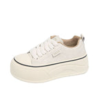 Damen Komfortable Plateau-Sneaker mit elastischen Schnürsenkeln R&B