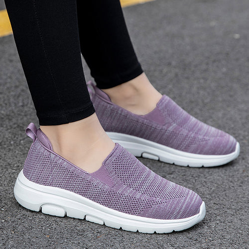 Damen Slip-On Fitnessschuhe mit atmungsaktiver Mesh-Oberfläche R&B