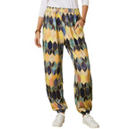 Damen Freizeithose mit modernem geometrischem Muster und elastischem Bund R&B