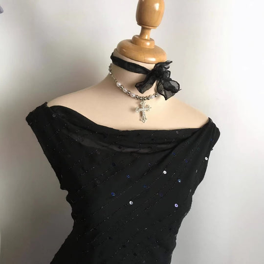 Damen Elegantes Abendkleid mit verführerischen Glitzerakzenten R&B