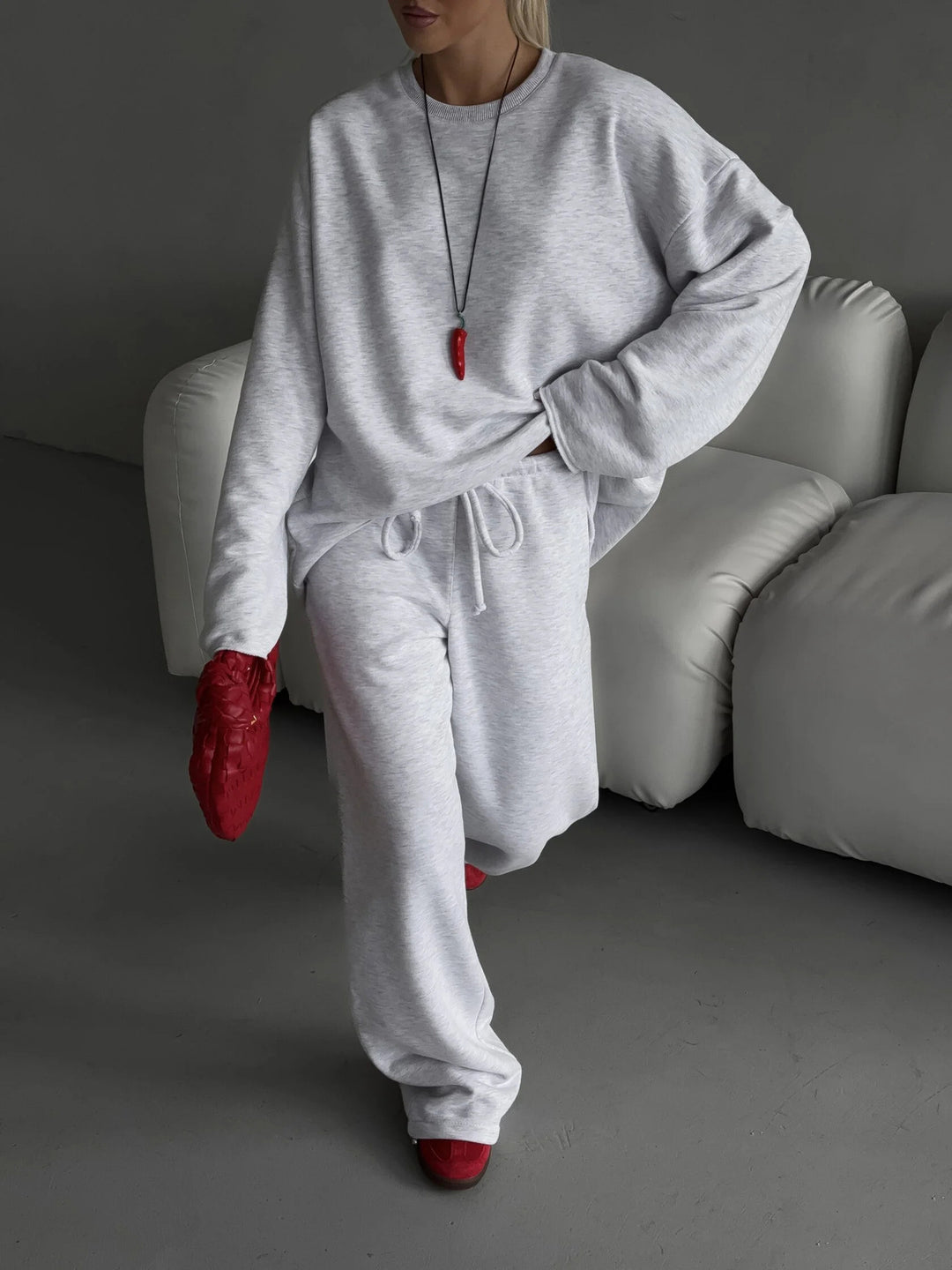 Damen Sweatshirt und Jogginghose Set R&B