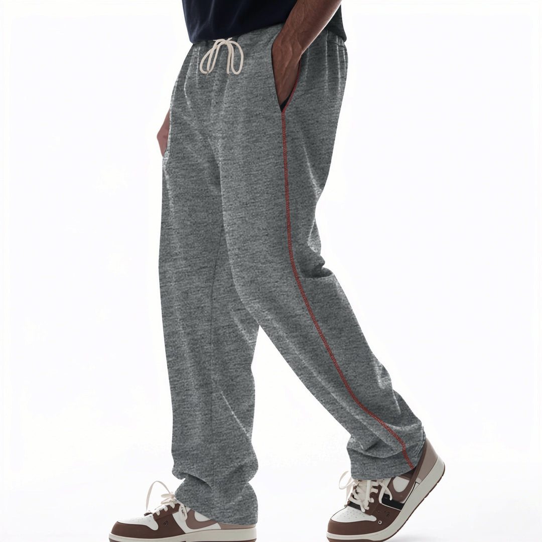 Herren bequeme Jogginghose mit Reißverschluss und seitlichen Taschen R&B